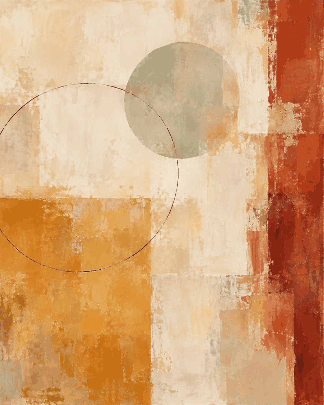 Ochre Reverie — Textured Abstract Digital Wall Art — preview of supplied vector artwork; digital download