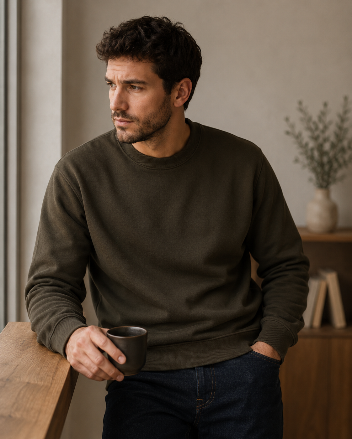 Signature Everyday Sweatshirt - Olive Green