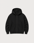 Black hoodie on a light gray background