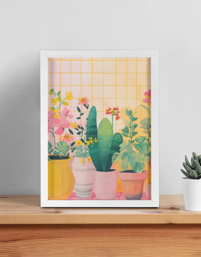 Modern abstract 12×16 inch framed poster for wall decor
