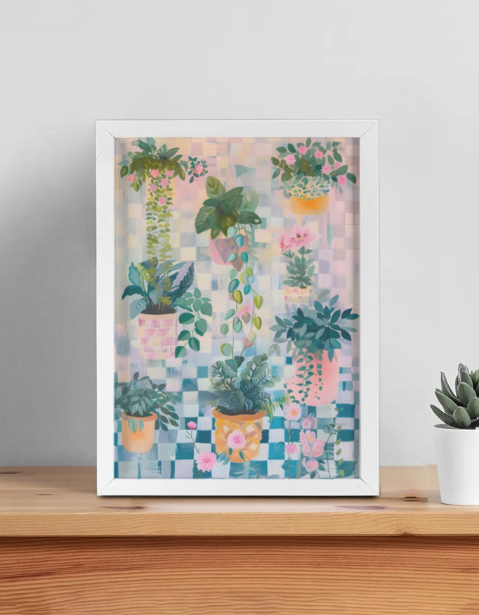Modern abstract framed wall art, 12×16 inch – product view 1