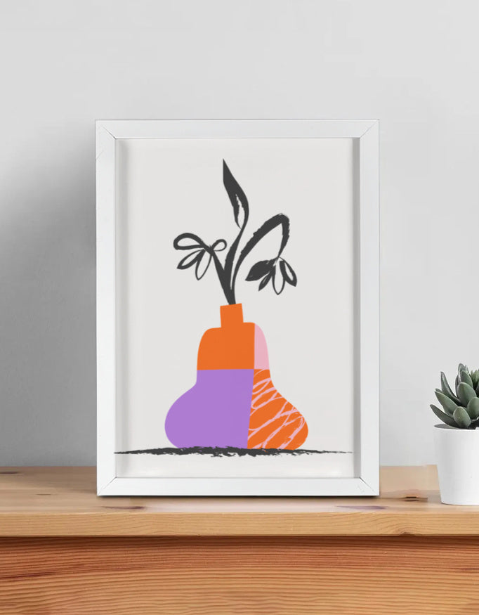 Aesthetic framed wall art in a 12×16 inch portrait format
