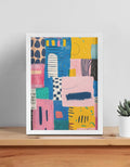Modern abstract framed wall art, 12×16 inch – product view 1