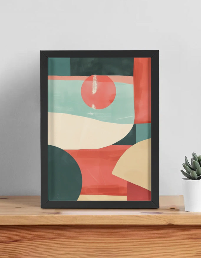 Modern abstract framed wall art, 12×16 inch – product view 2