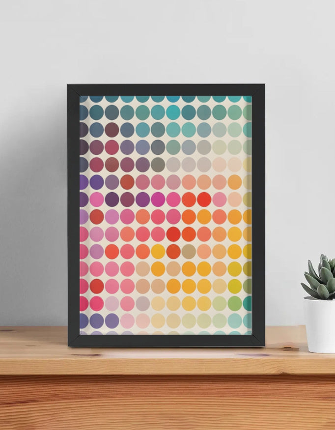 Modern abstract framed wall art, 12×16 inch – product view 1