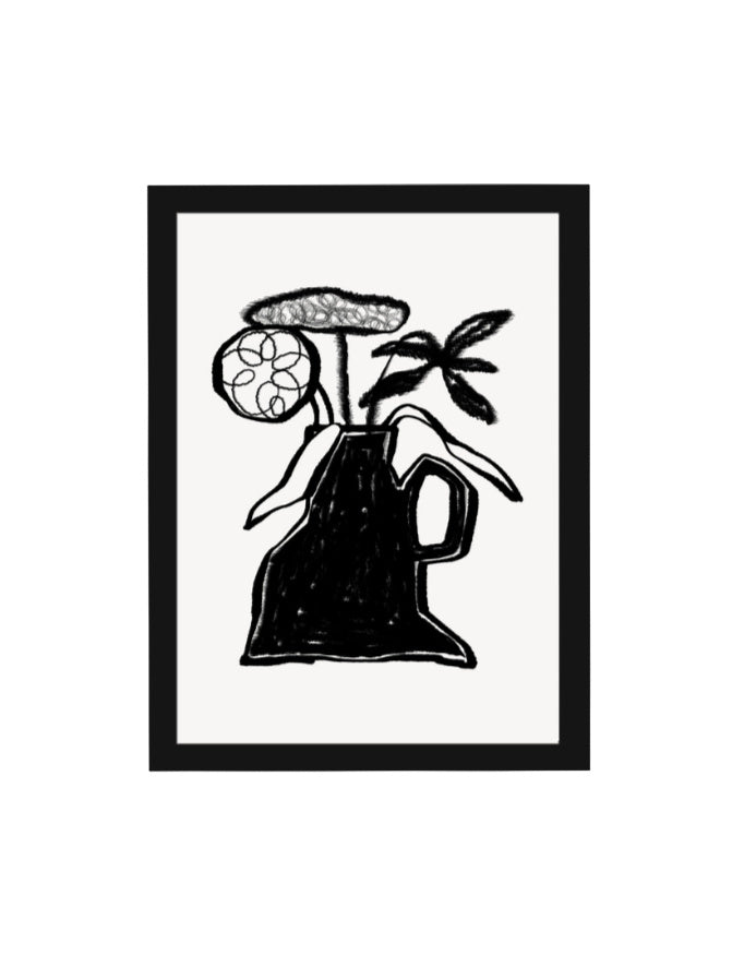 Aesthetic framed wall art in a 12×16 inch portrait format