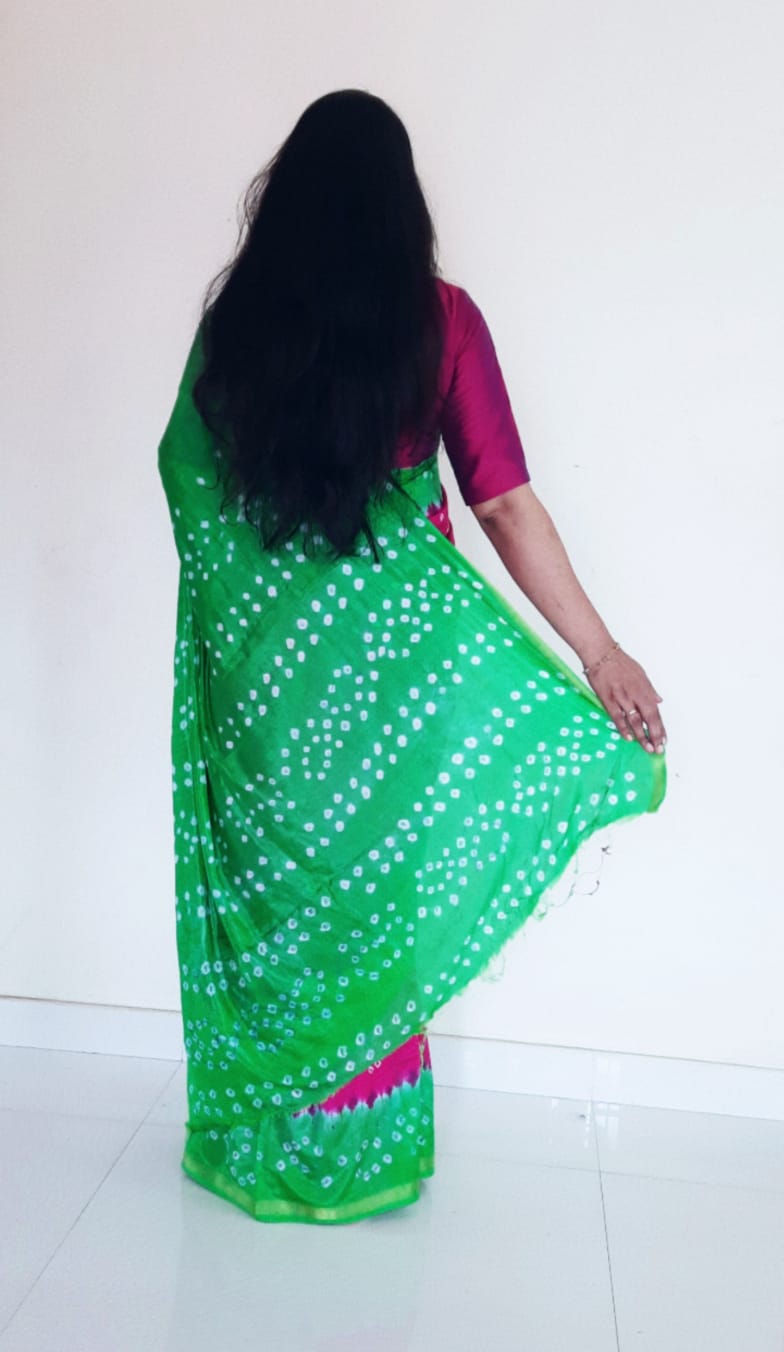 Bandhani Silk Saree