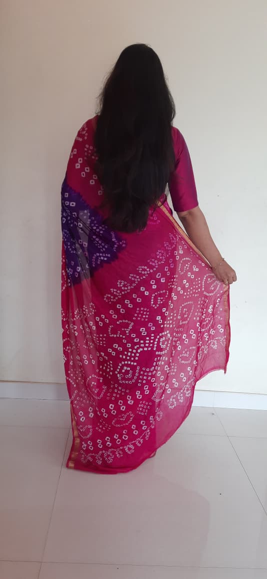 Bandhani Silk Saree